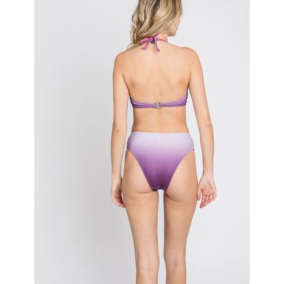 Pinkblush Lavender Ombre Keyhole Front Halter Two-Piece Bikini Set Nwt Large - Picture 13 of 14